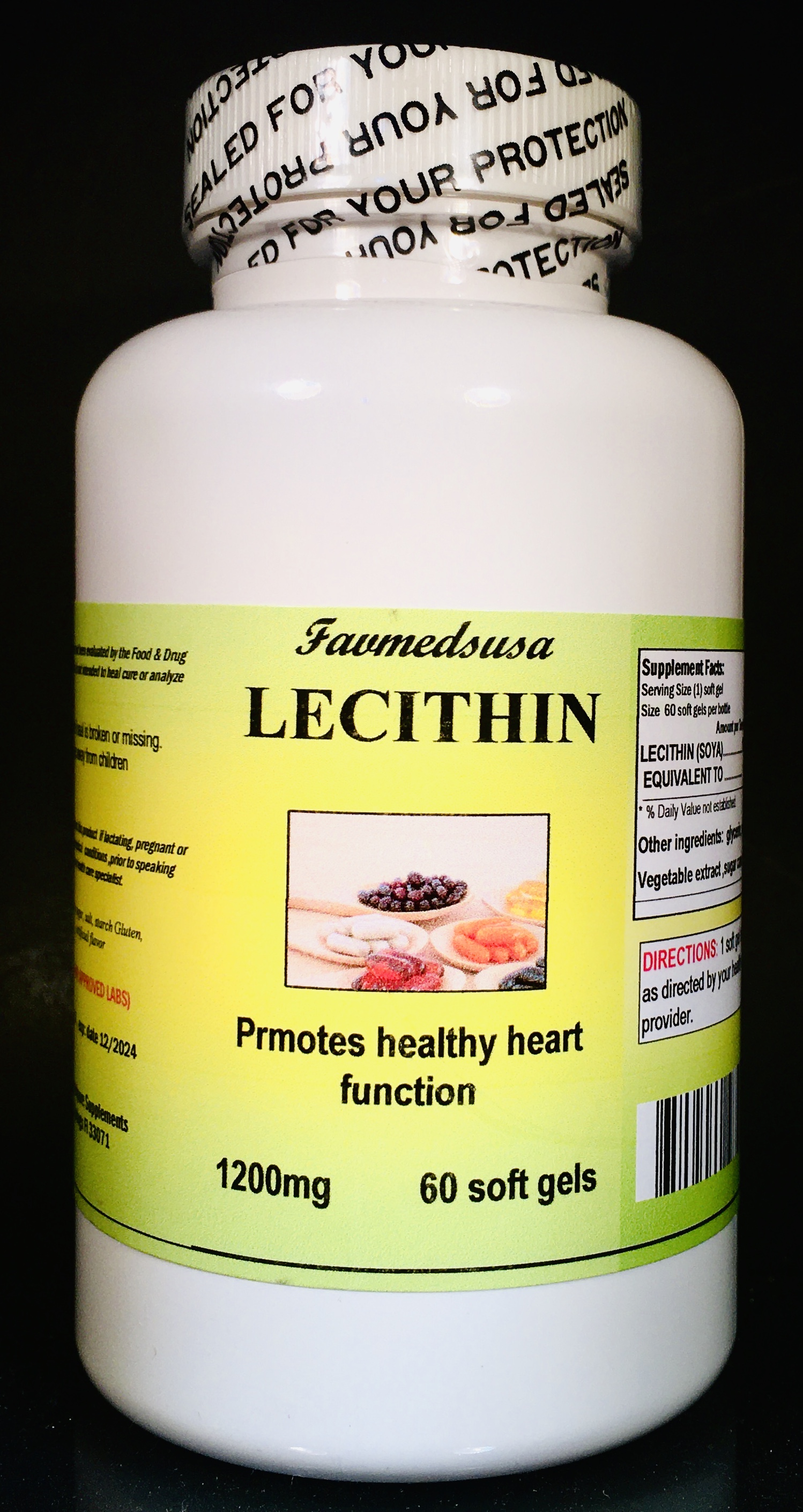Lecithin 1200mg - 60 soft gels